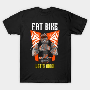 Fat Bike Let's Ride Mountain Biking MTB T-Shirt